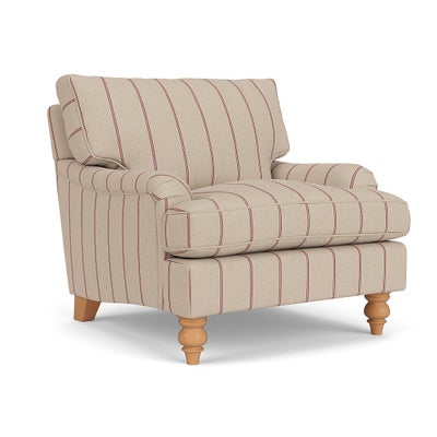 Armchair - Raspberry - Compton Stripe