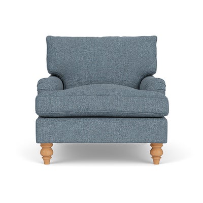 Armchair - Mid Blue - Aquaclean Oxford