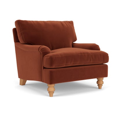 Armchair - Brick - Matt Velvet