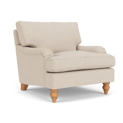 Armchair - Lily White - House Linen Mix