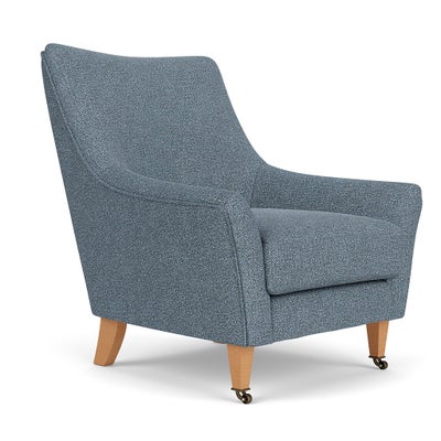 Armchair - Mid Blue - Aquaclean Oxford
