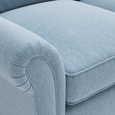 Chaise Large Right Hand - Teal marl - Rustic weave