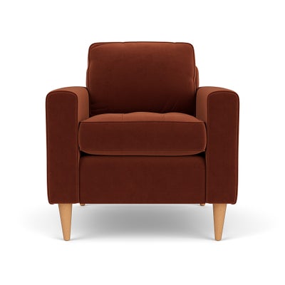Armchair - Brick - Matt Velvet