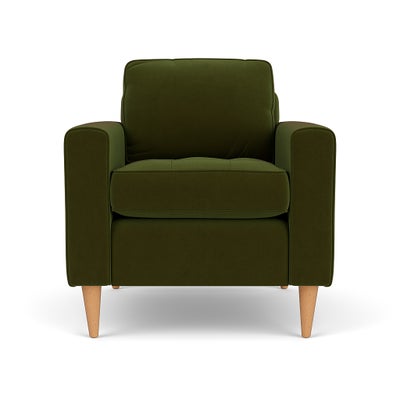 Armchair - Forest Green - Matt Velvet