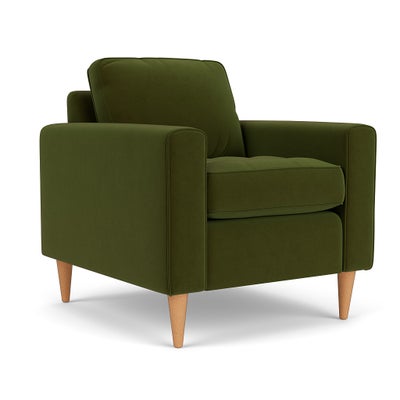 Armchair - Forest Green - Matt Velvet