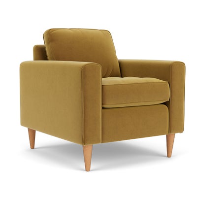 Armchair - Mustard - Matt Velvet