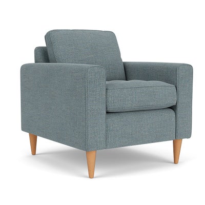 Armchair - Teal marl - Rustic Weave