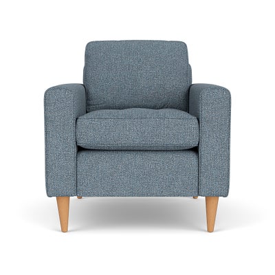 Armchair - Mid Blue - Aquaclean Oxford