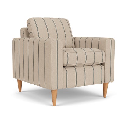 Armchair - Charcoal - Compton Stripe