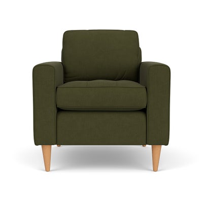 Armchair - Forest Green - House Linen Mix