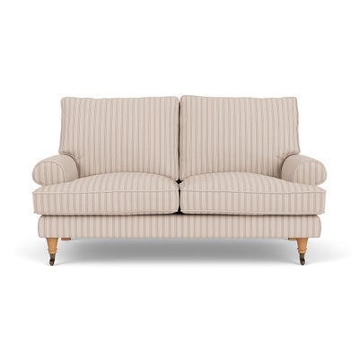 2 Seater Sofa - Flax - Kingham Stripe