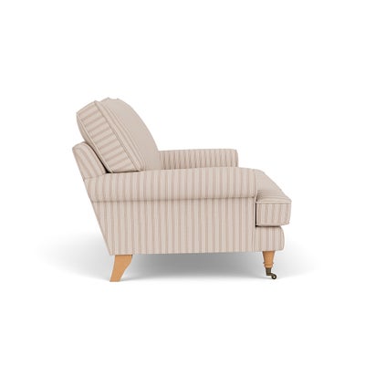 2 Seater Sofa - Flax - Kingham Stripe