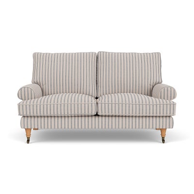 2 Seater Sofa - Indigo - Kingham Stripe