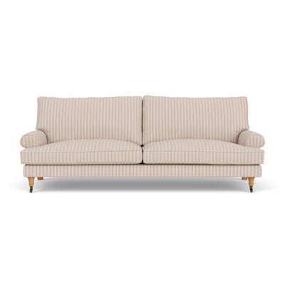4 Seater Sofa - Flax - Kingham Stripe