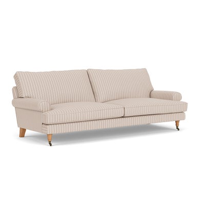4 Seater Sofa - Flax - Kingham Stripe