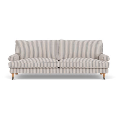 4 Seater Sofa - Indigo - Kingham Stripe