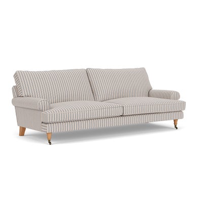 4 Seater Sofa - Indigo - Kingham Stripe