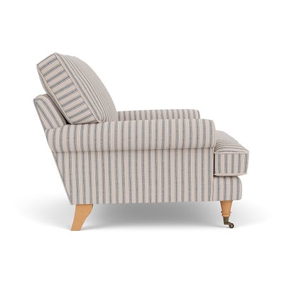 Armchair - Indigo - Kingham Stripe