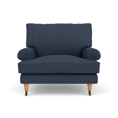 Armchair - Indigo - Luxury Italian Linen