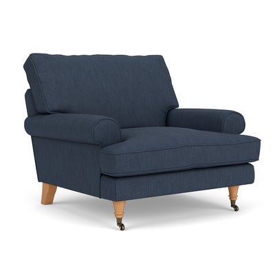 Armchair - Indigo - Luxury Italian Linen