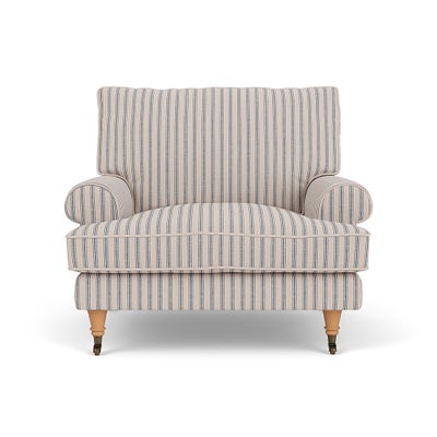 Armchair - Indigo - Kingham Stripe