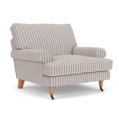 Armchair - Indigo - Kingham Stripe