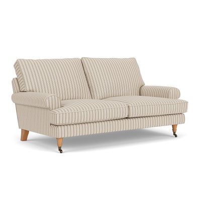 Large 2 Seater Sofa - Sage - Kingham Stripe