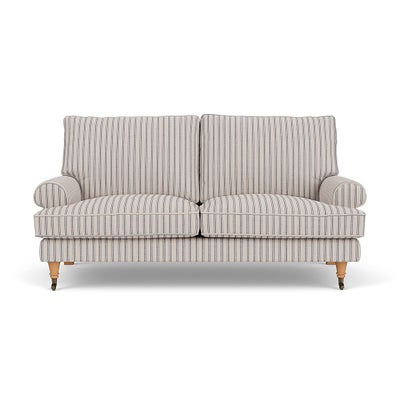 Large 2 Seater Sofa - Indigo - Kingham Stripe