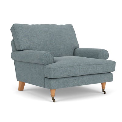 Armchair - Teal marl - Rustic weave