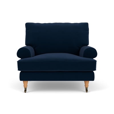 Armchair - Deep blue - Matt Velvet