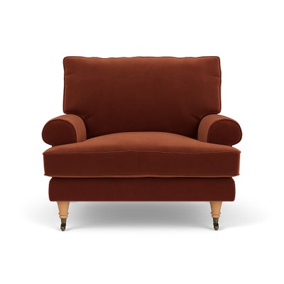 Armchair - Brick - Matt Velvet