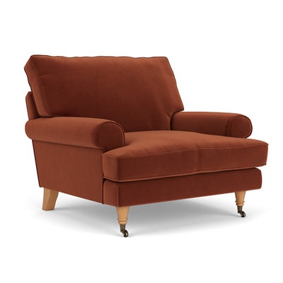 Armchair - Brick - Matt Velvet