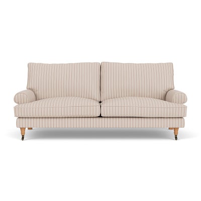 3 Seater Sofa - Flax - Kingham Stripe