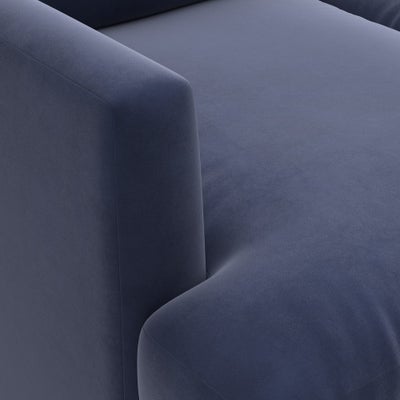 Chaise Extra Large Right Hand - Deep blue - Matt Velvet