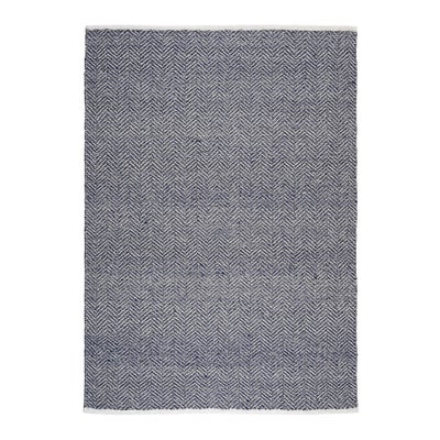 Milton Herringbone Rug Navy 160x230cm