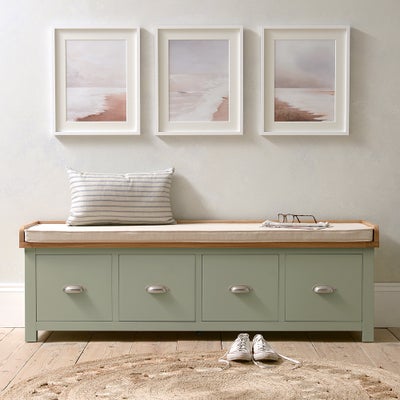 Four Drawer Shoe Bench