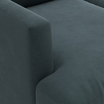 Chaise Large Right Hand - Lake - Matt Velvet