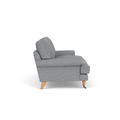 3 Seater - Navy - Herringbone Weave
