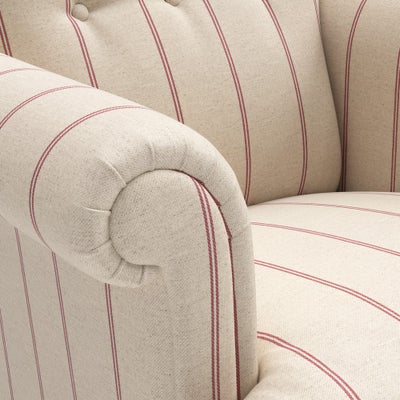 Armchair - Raspberry - Compton Stripe