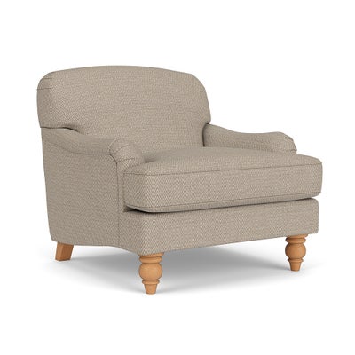 Armchair - Natural - Herringbone Weave