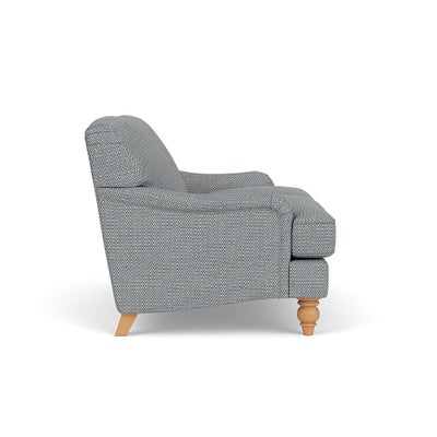 2 Seater - Navy - Herringbone Weave