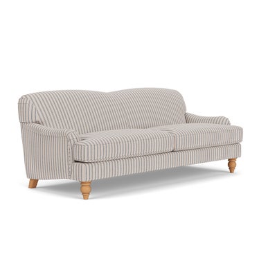 4 Seater Sofa - Indigo - Kingham Stripe