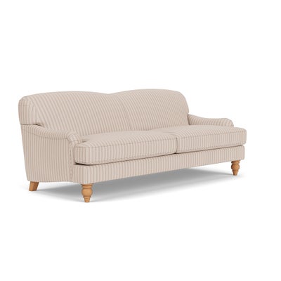 4 Seater Sofa - Flax - Kingham Stripe