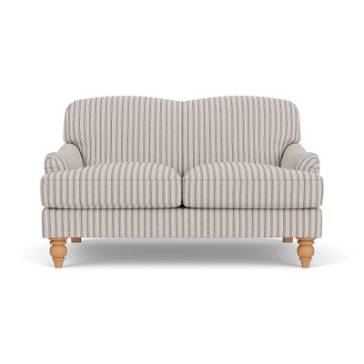 2 Seater Sofa - Indigo - Kingham Stripe