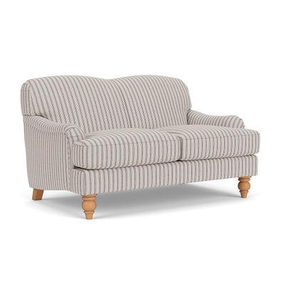 2 Seater Sofa - Indigo - Kingham Stripe