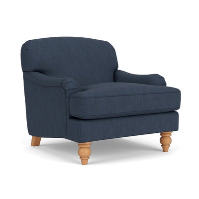 Armchair - Indigo - Luxury Italian Linen