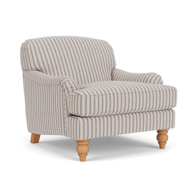 Armchair - Indigo - Kingham Stripe