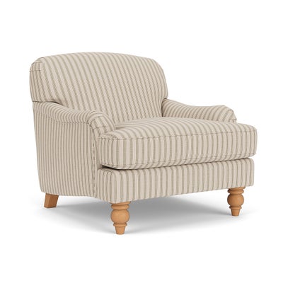 Armchair - Sage - Kingham Stripe
