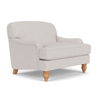 Love Seat - Soft White - Luxury Italian Linen