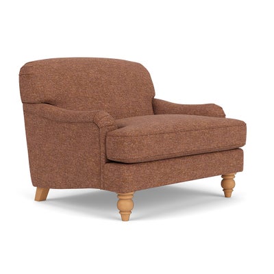 Love Seat - Brick Marl - Aquaclean Oxford